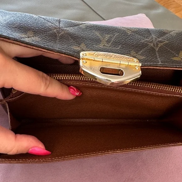 Louis Vuitton Black and Brown Monogram Wallet